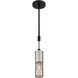 Grid 3 1 Light 3.25 inch Coal With Brushed Nickel Mini Pendant Ceiling Light