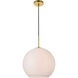 Baxter 1 Light 14 inch Brass Pendant Ceiling Light