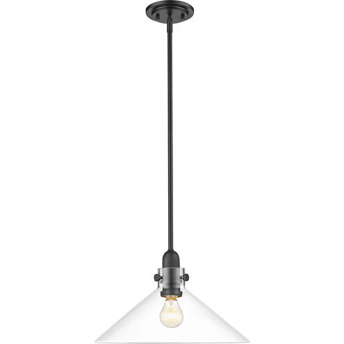 Dwyer 1 Light 15 inch Matte Black Pendant Ceiling Light