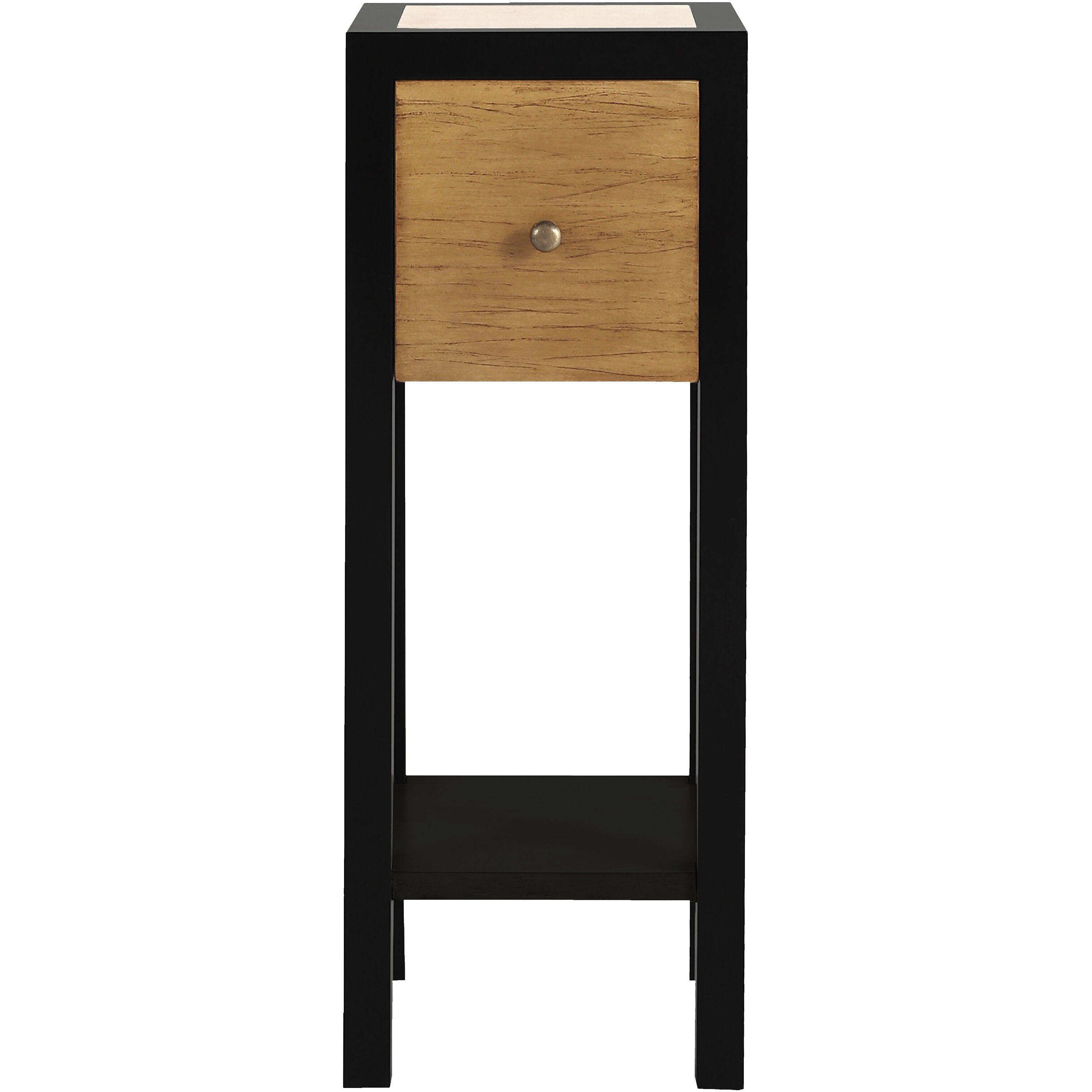 Renwood 27 X 10 inch Natural with Black Accent Table