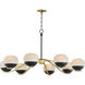 Lucerne 8 Light 42.75 inch Black and Natural Aged Brass Chandelier Ceiling Light