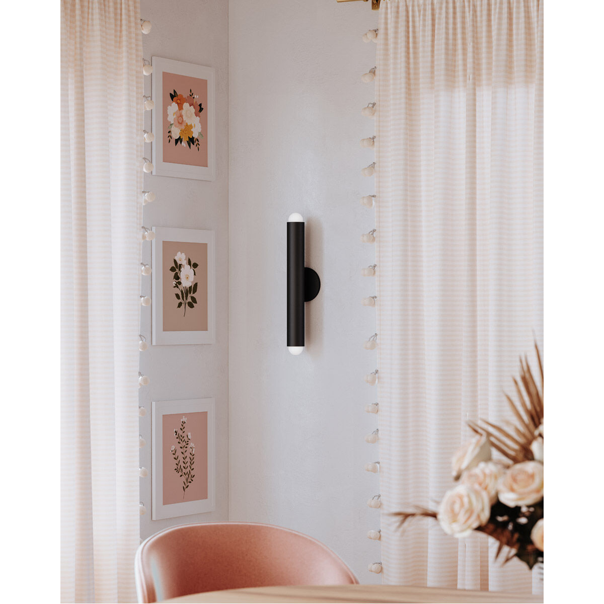 Taylor 2 Light Soft Black Wall Sconce Wall Light