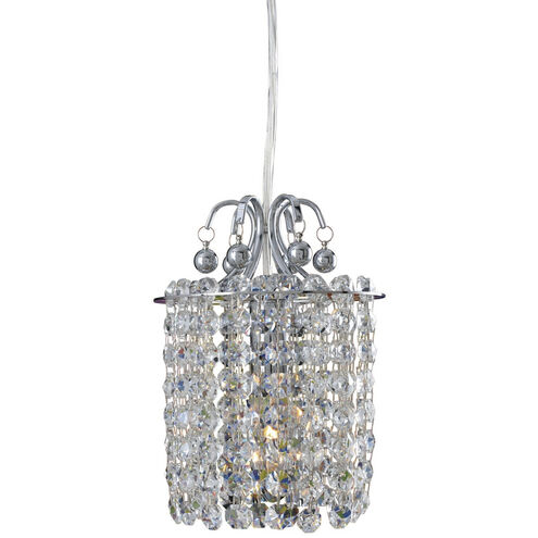 Milieu Mini Pendant 1 Light 5.5 inch Chrome Mini Pendant Ceiling Light in Firenze Clear