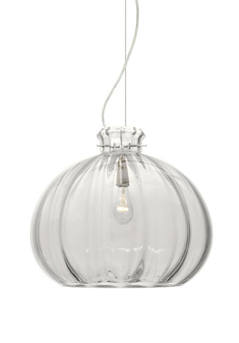 Pinta 1 Light Satin Nickel Pendant Ceiling Light in Clear Pinta Glass