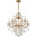 Filmore 6 Light 23 inch Antique Gold Chandelier Ceiling Light in Clear Swarovski Strass