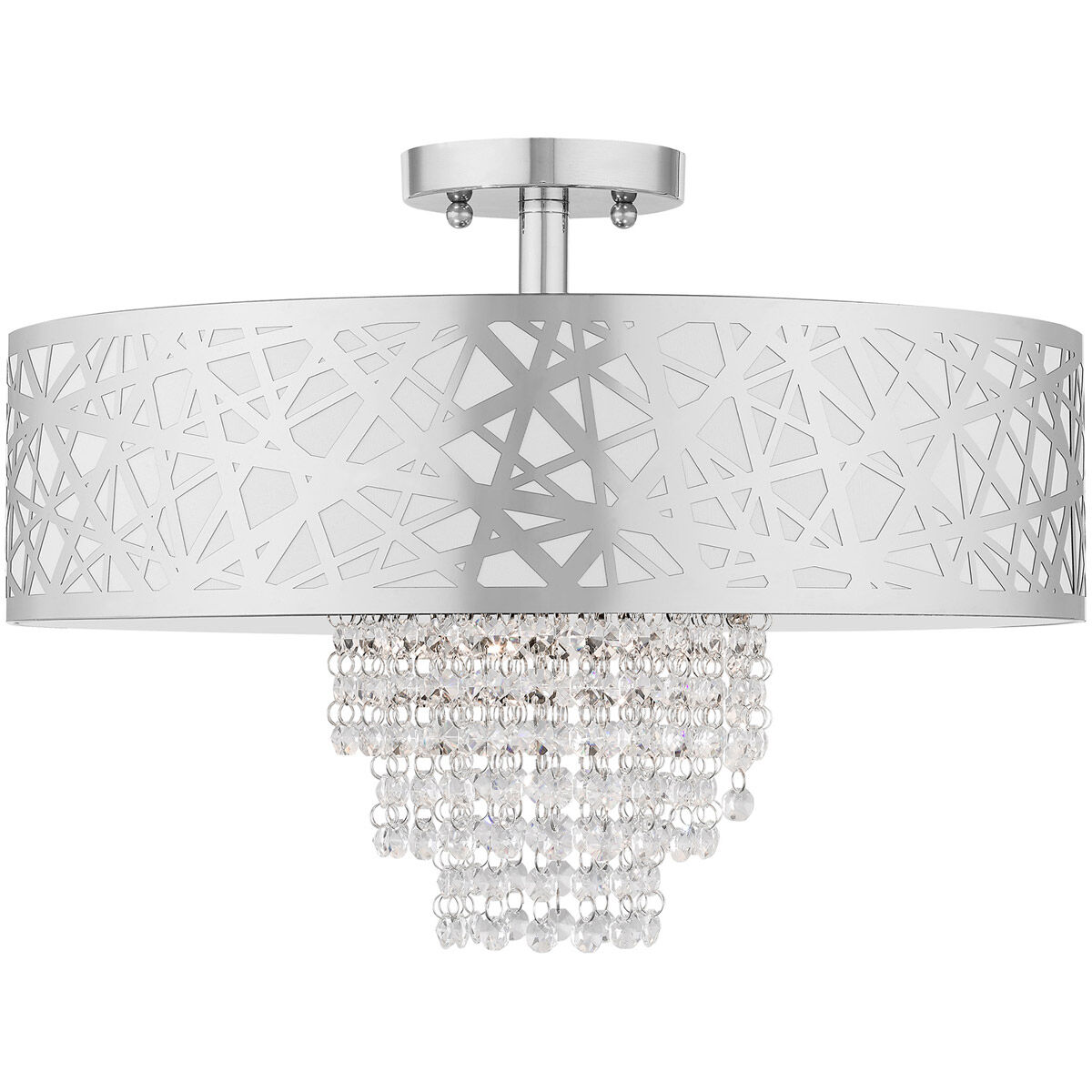 Allendale 4 Light 18 inch Polished Chrome Semi-Flush Mount Ceiling Light