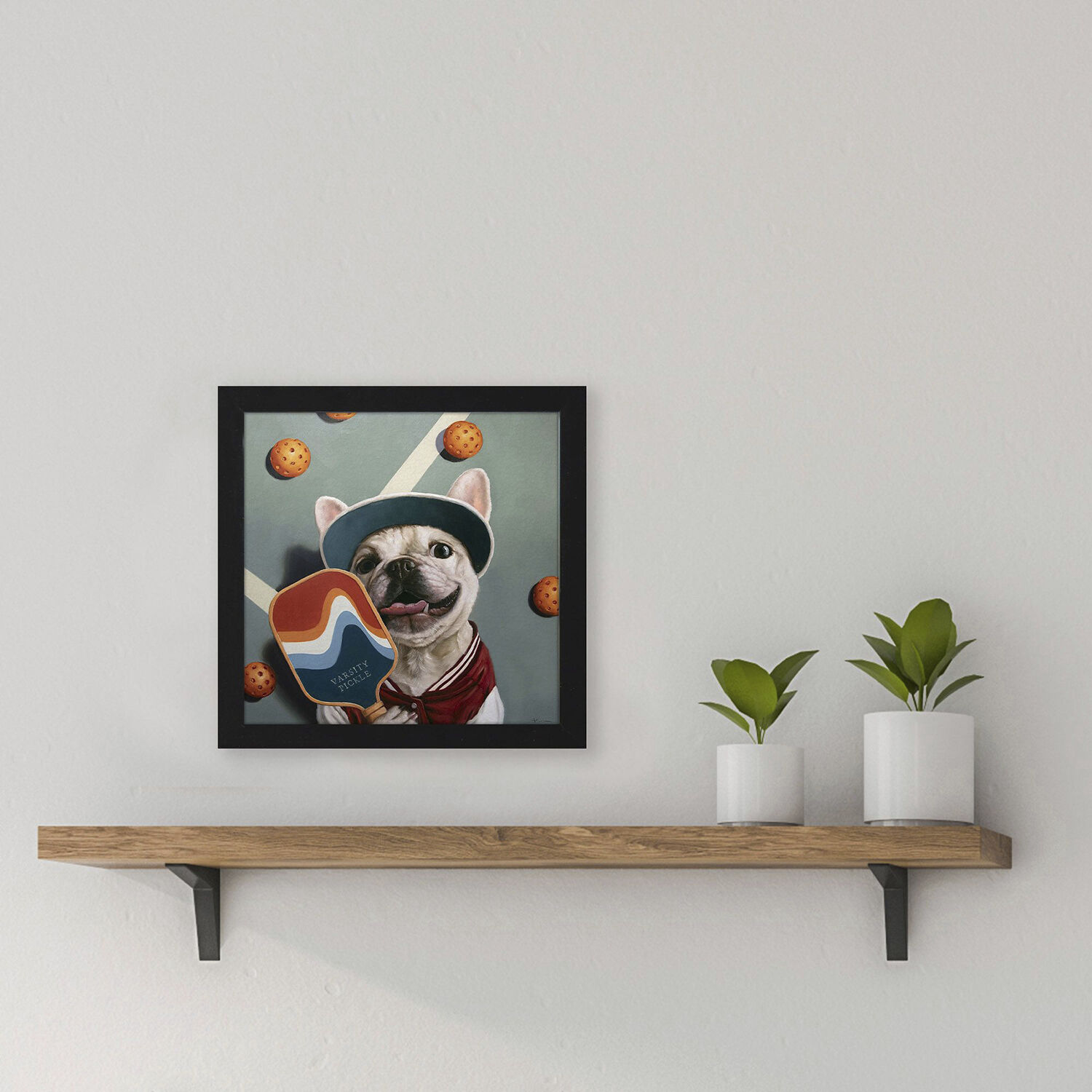 Varsity Pickle 11 X 11 inch Non-Glass Framed Art, Propac