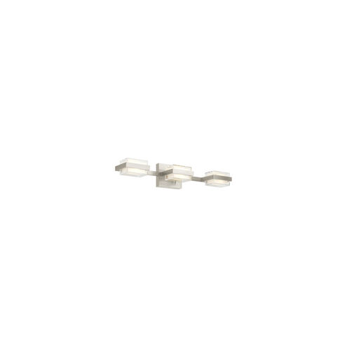 Sean Lavin Kamden LED 22.5 inch Satin Nickel Bath Light Wall Light in LED 90 CRI 3000K 120V, 3-Lite Shallow, Integrated LED