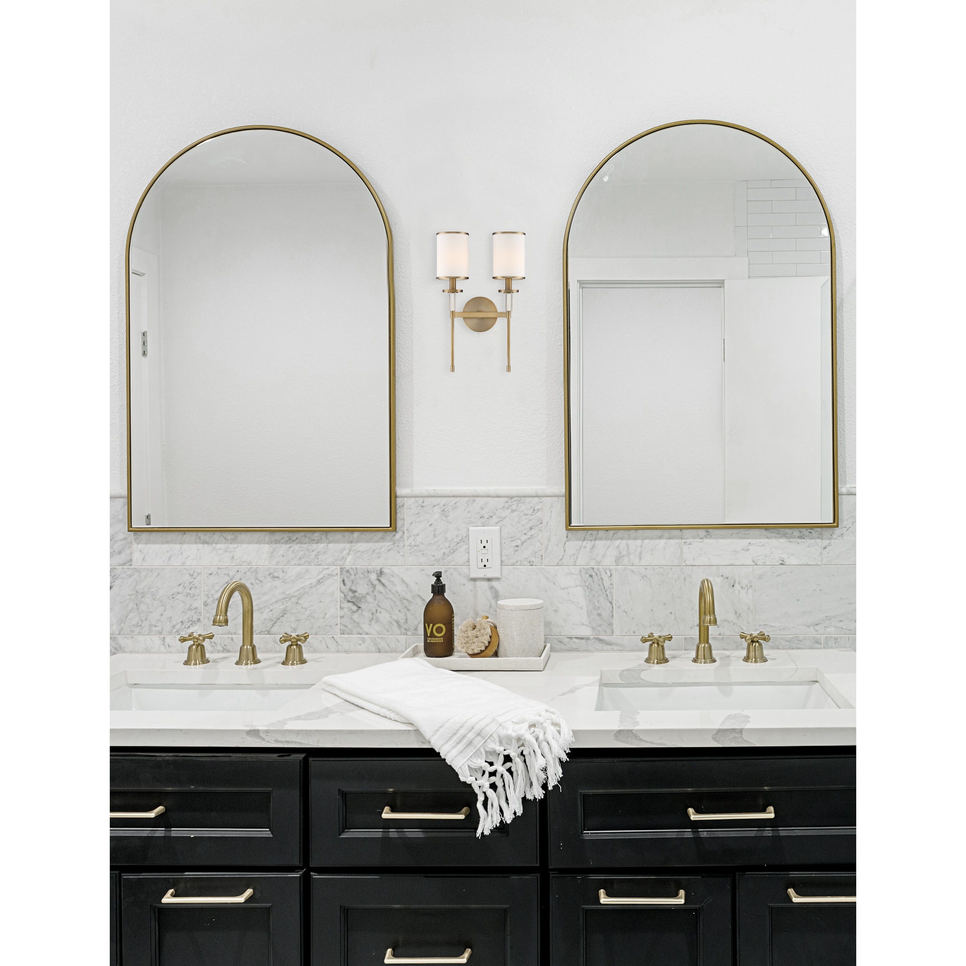 Hatfield 2 Light 12 inch Vibrant Gold Sconce Wall Light