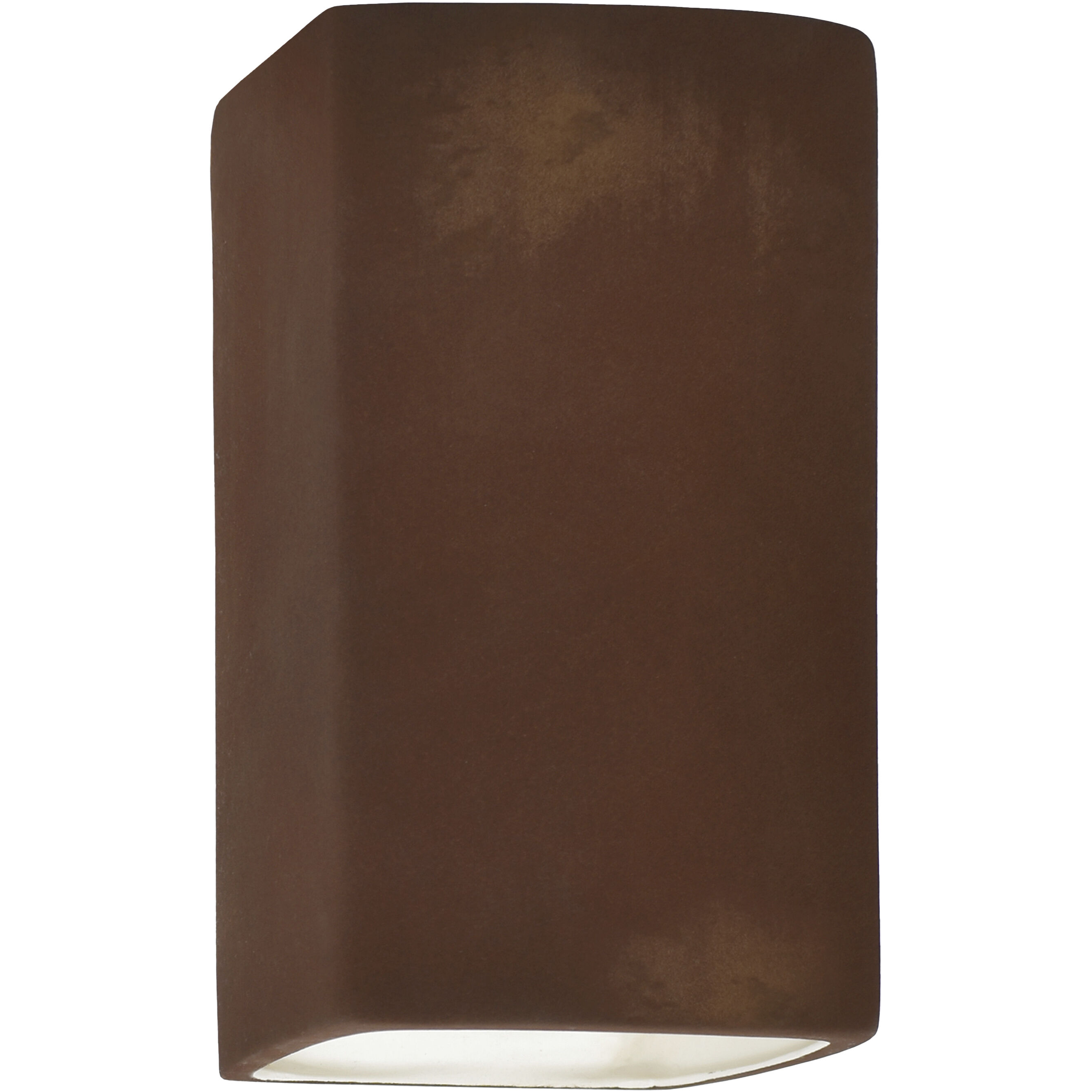 Ambiance Rectangle LED 7.25 inch Real Rust ADA Wall Sconce Wall Light, Large