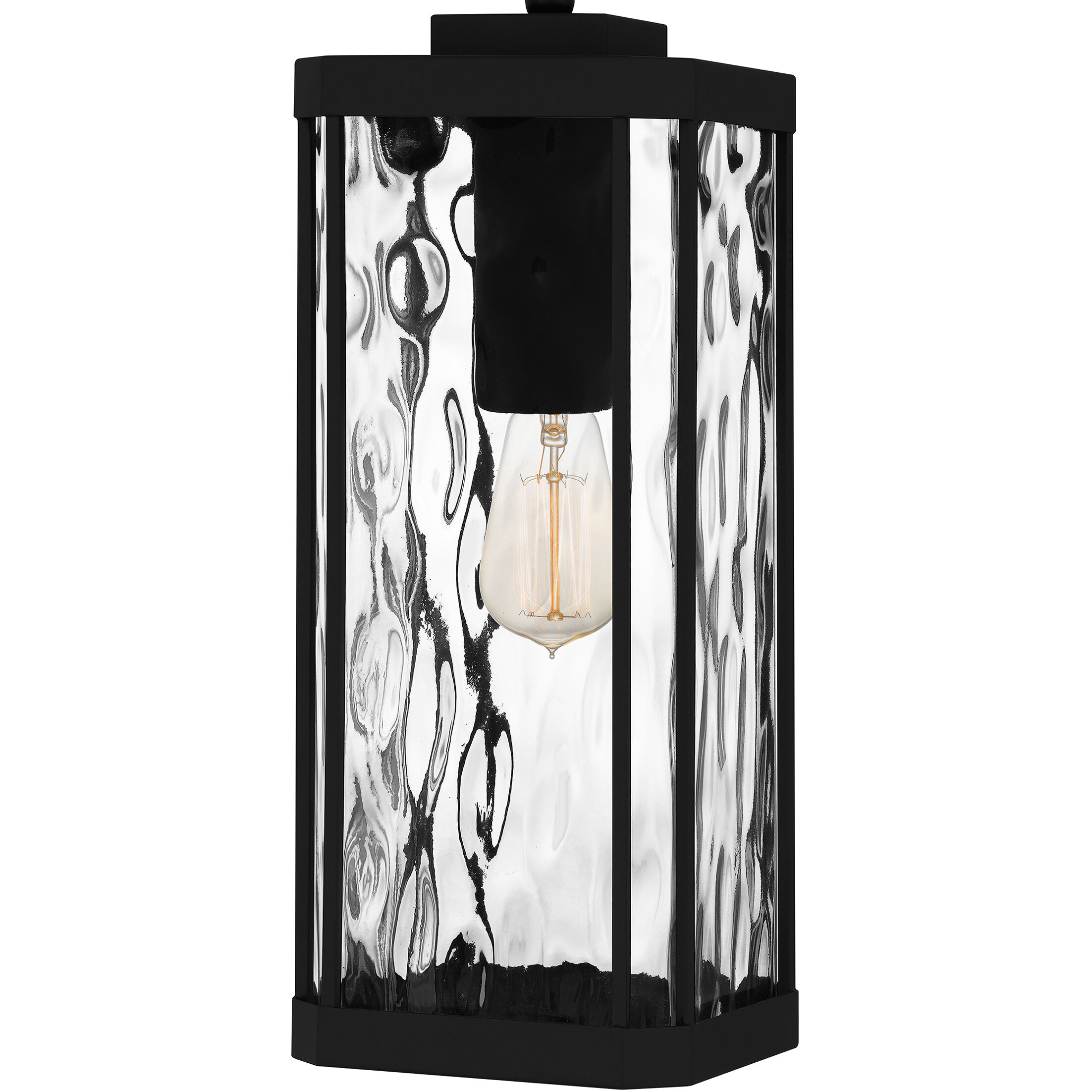 Balchier 1 Light 7 inch Matte Black Outdoor Hanging Lantern
