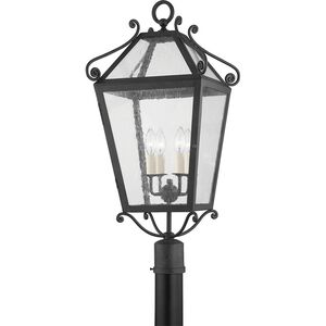 Santa Barbara County 4 Light 29 inch French Iron Post