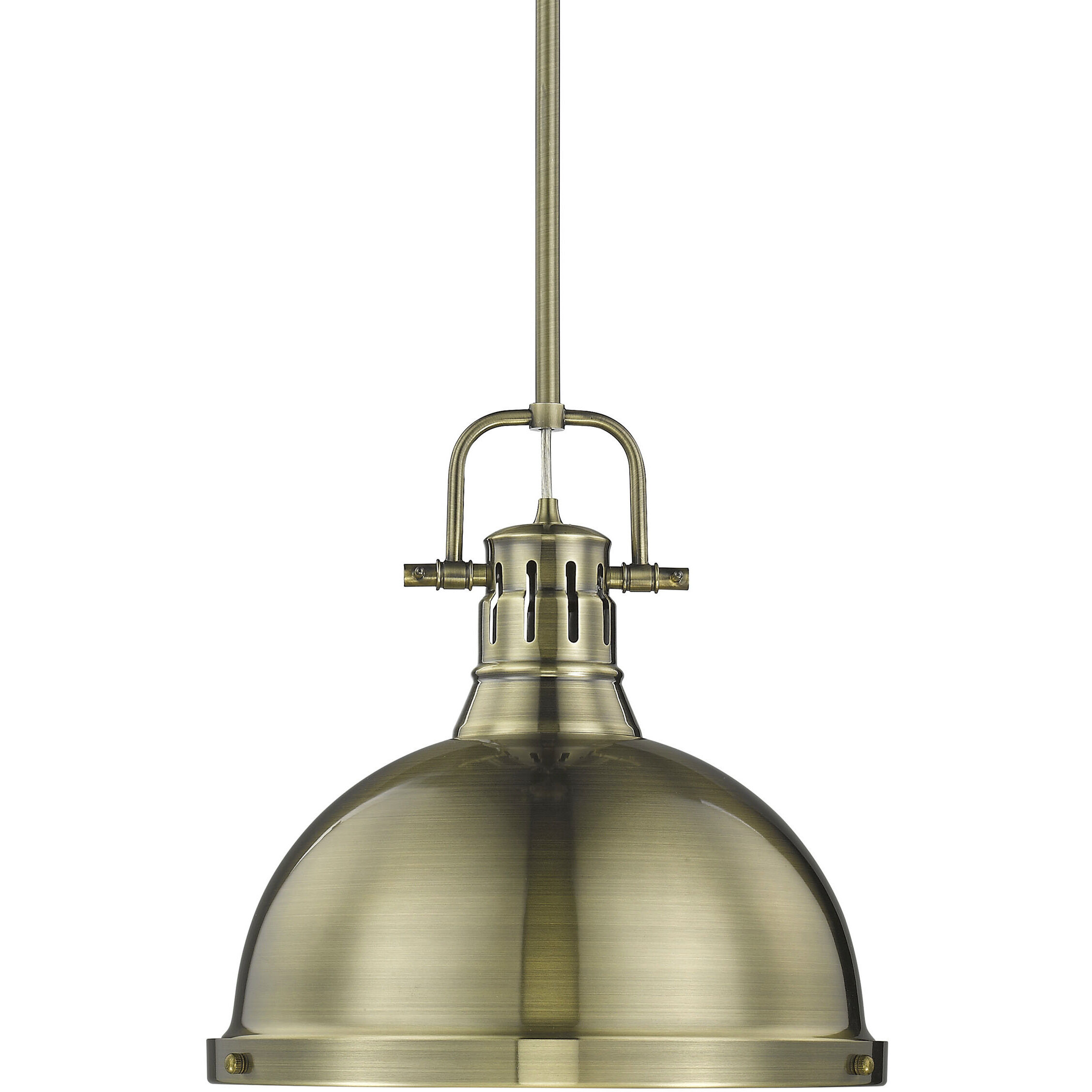 Yep Duncan Pendant Ceiling Light in Aged Brass, Large