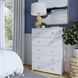 Lark 5 Drawer Dresser in White