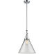 Franklin Restoration Cone LED 12 inch Polished Chrome Mini Pendant Ceiling Light in Clear, Franklin Restoration