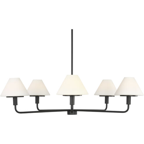 Mendota 5 Light 40 inch Midnight Black Chandelier Ceiling Light
