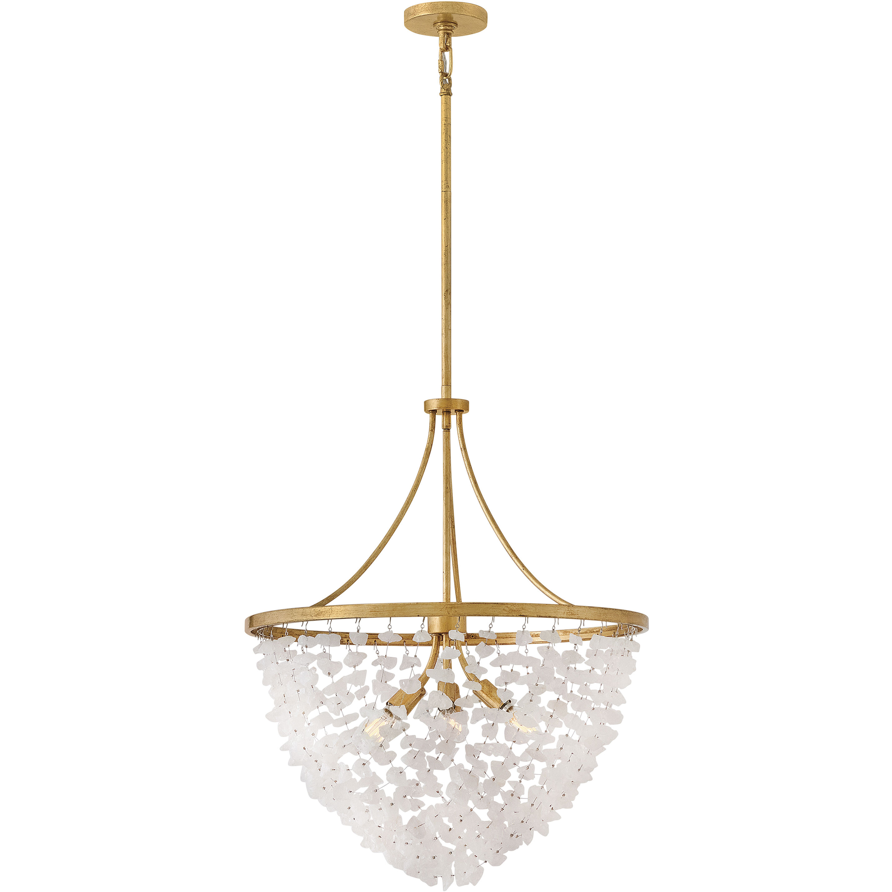 Myra 6 Light 24 inch Distressed Brass Chandelier Ceiling Light