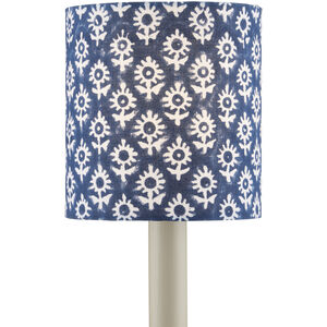 Block Print Navy and White Drum Chandelier Shade