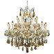 Maria Theresa 19 Light 30 inch Chrome Dining Chandelier Ceiling Light in Golden Teak