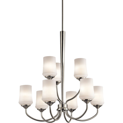 Aubrey LED 29 inch Brushed Nickel Chandelier 2 Tier Ceiling Light, 2 Tier