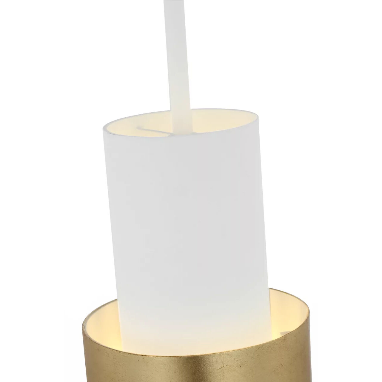 Julie Neill Chalmette LED 6 inch Plaster White and Gild Layered Pendant Ceiling Light