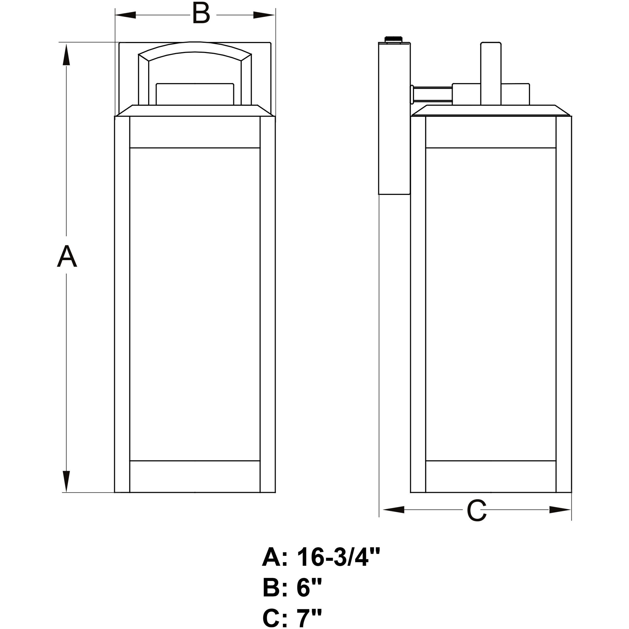 Kinzie LED 16.75 inch Textured Black Outdoor Wall