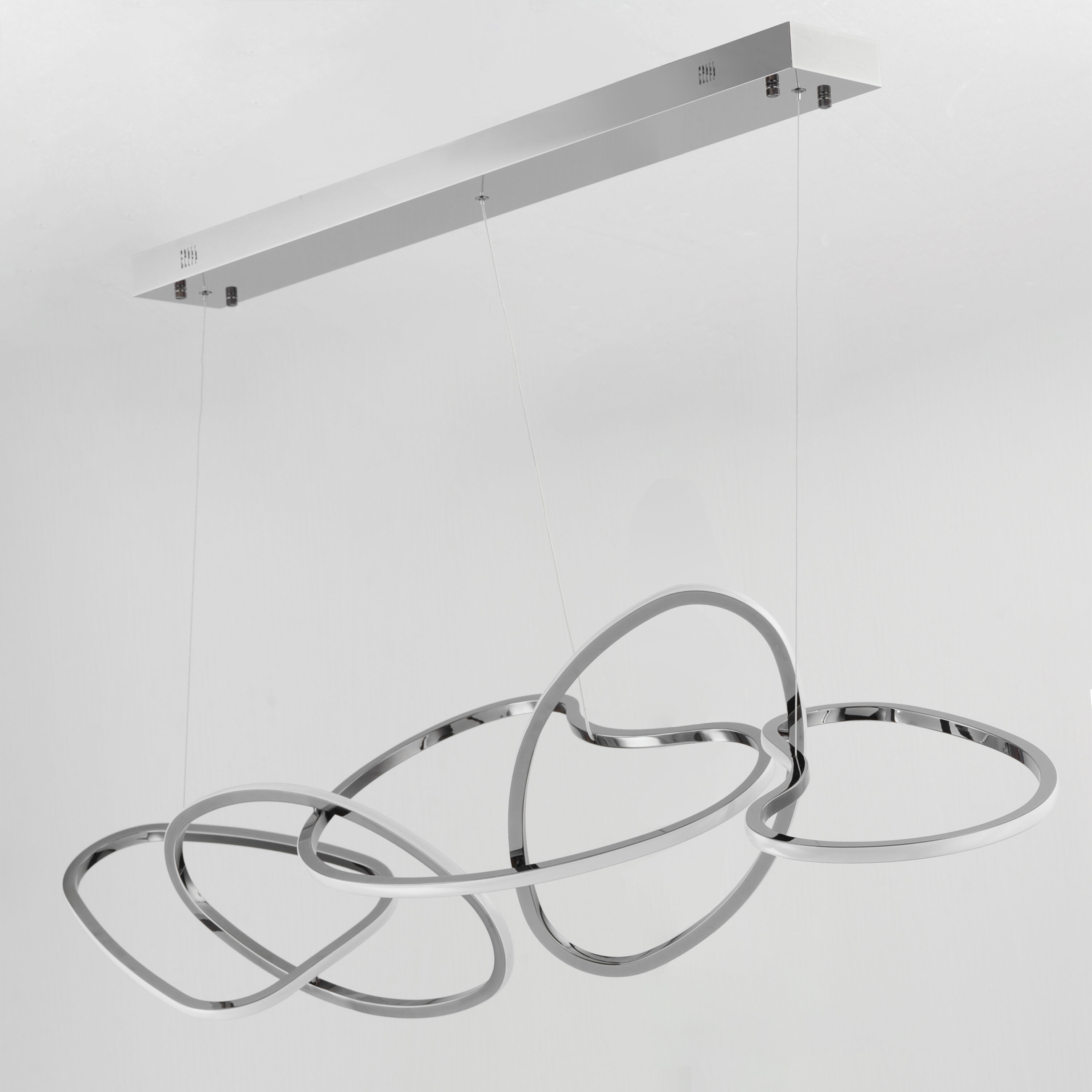 Unity LED 55 inch Black Chrome Linear Pendant Ceiling Light