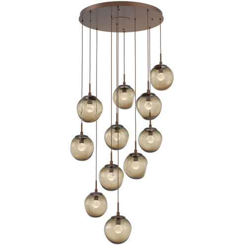 Aster LED LED Burnished Bronze Chandelier Ceiling Light, Round Multi-Pendant