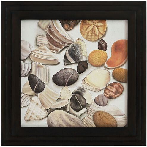 Seashore Beige with Gloss Black Framed Wall Art