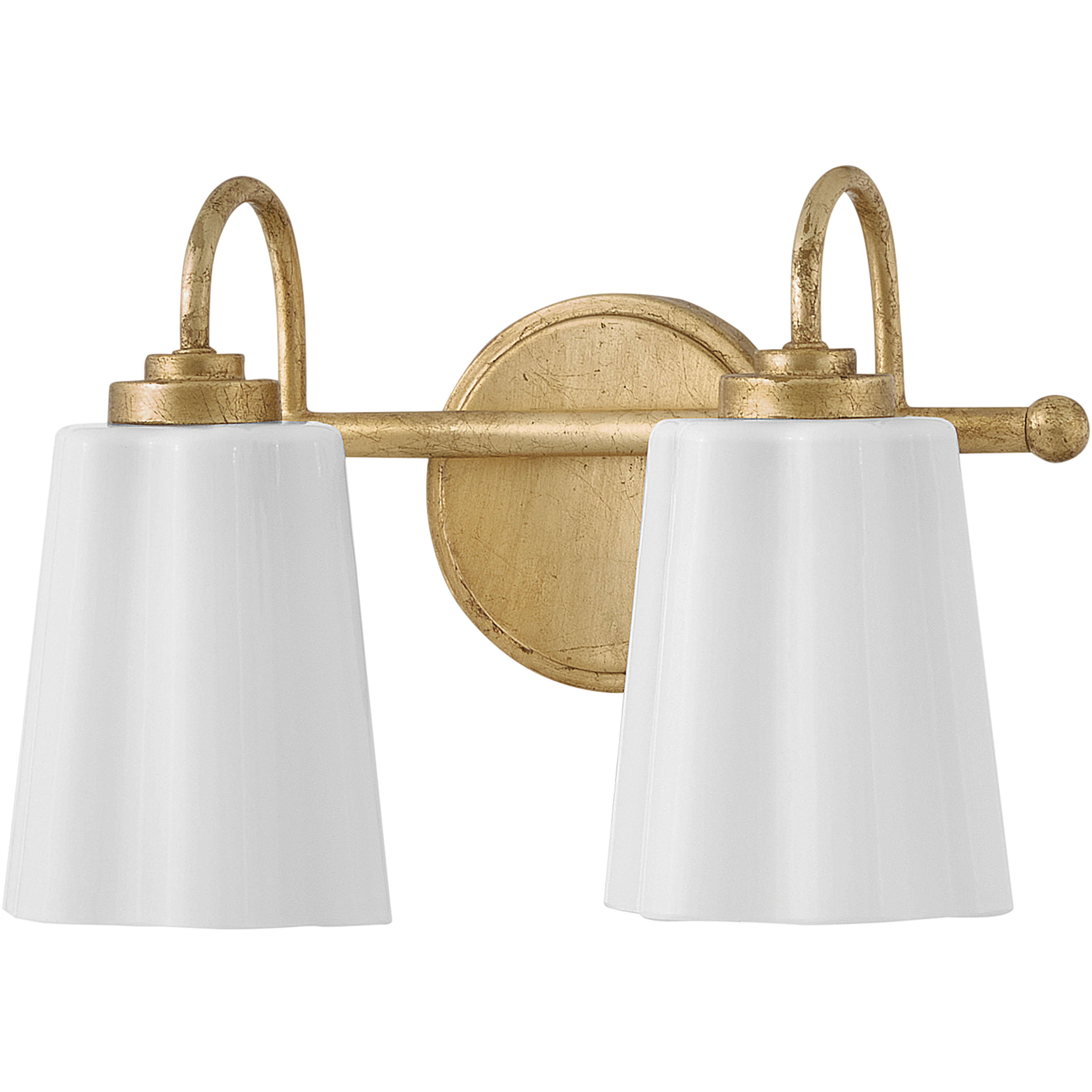 Honey 2 Light 13.25 inch Distressed Brass Bath Light Wall Light