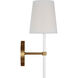kate spade new york Monroe 1 Light 5 inch Burnished Brass Wall Sconce Wall Light in Burnished Brass / Gloss White