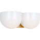 Christiane Lemieux Cheverny 2 Light 13.25 inch Burnished Brass Vanity Light Wall Light