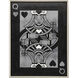Ace Jack King Queen Black and Metallic and White Canvas