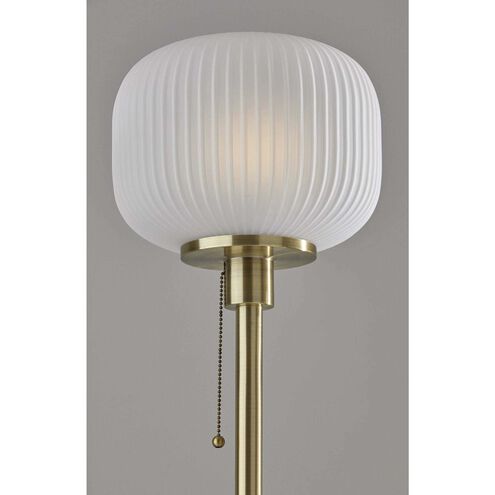 Hazel 65 inch 60.00 watt Antique Brass Floor Lamp Portable Light