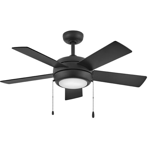 Croft 42 inch Matte Black with Matte Black, Walnut Blades Fan, Regency Series