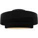Radiance Collection - Tier LED 12 inch Gloss Black Semi-Flush Ceiling Light, Form+Finish+Function