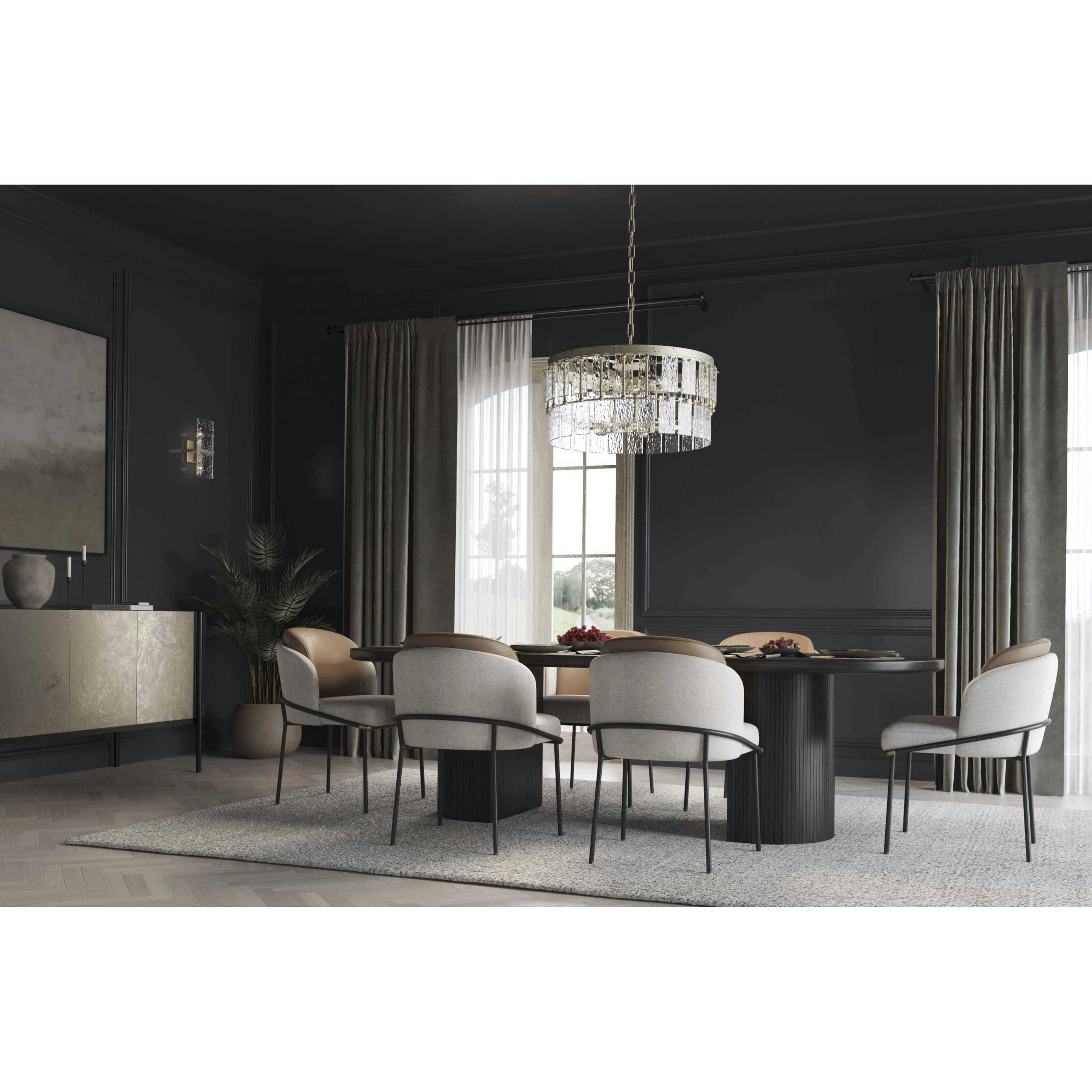 Chevall 6 Light 24.87 inch Gilded Silver Chandelier Ceiling Light, Design Series