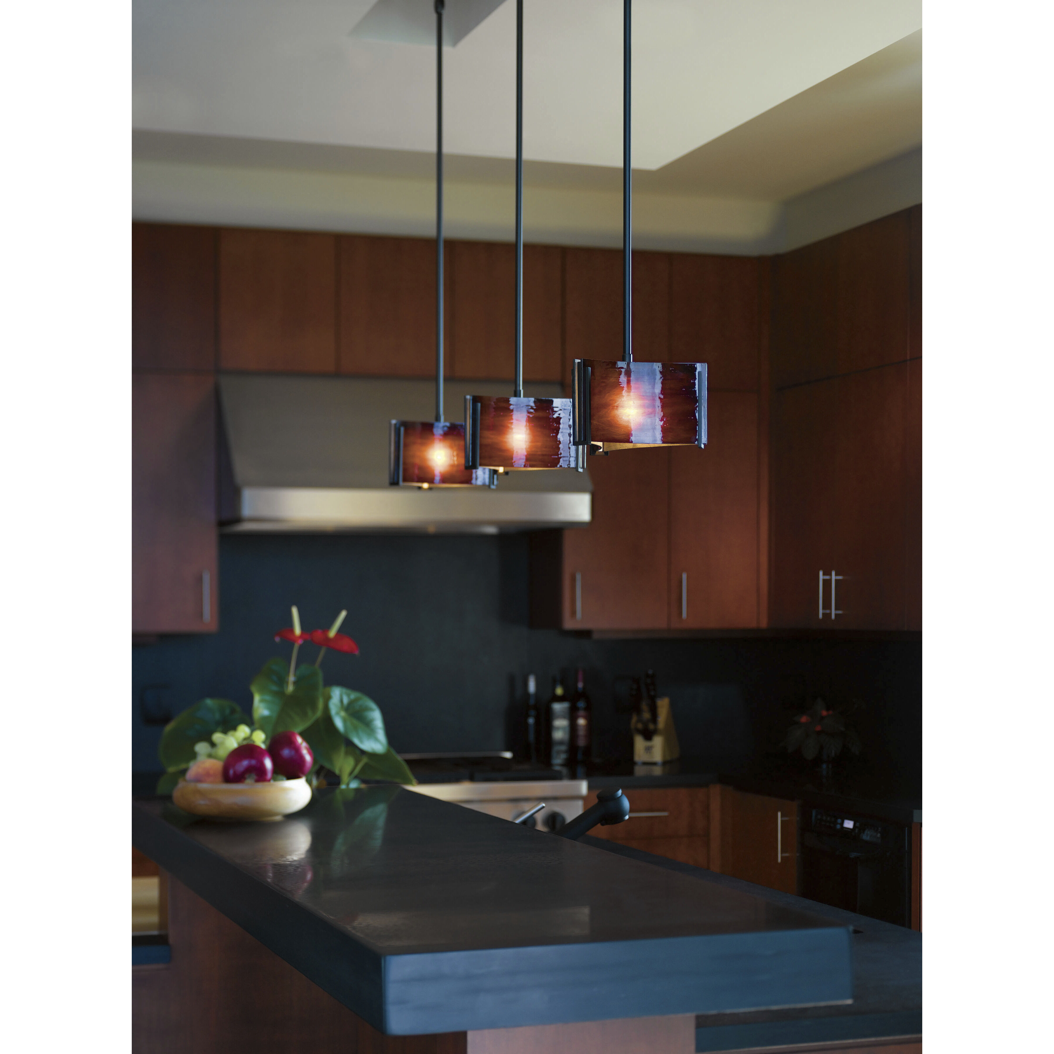 Exos Delta 1 Light 8 inch Dark Smoke Mini Pendant Ceiling Light in White Art