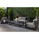 Aries 16 X 15 inch Marble Look / Black Outdoor End Table