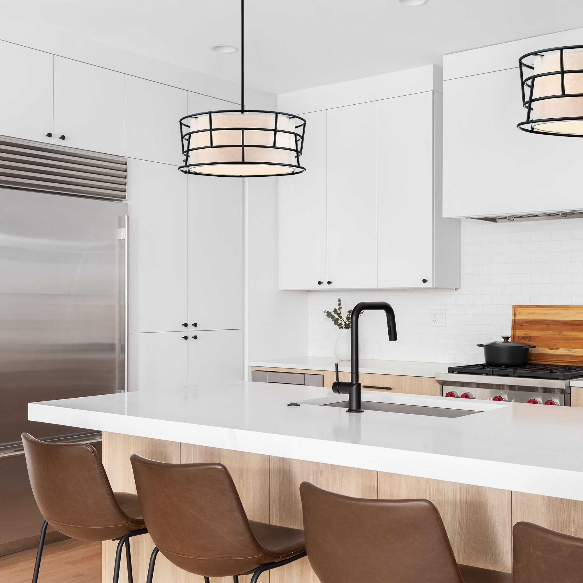 Aria Falls LED 22 inch Matte Black Pendant Ceiling Light