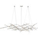 Constellation LED 55 inch Satin Nickel Chandelier Ceiling Light in 3000K, White, Standard Suspension