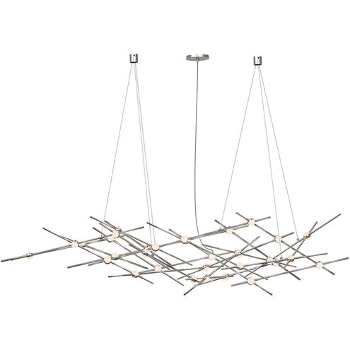 Constellation LED 55 inch Satin Nickel Chandelier Ceiling Light in 3000K, White, Standard Suspension