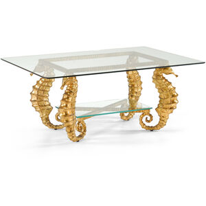 Chelsea House 48 X 20 inch Gold Leaf/Beveled Coffee Table