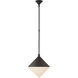 AERIN Sarnen LED 13.25 inch Matte Black Pendant Ceiling Light, Small