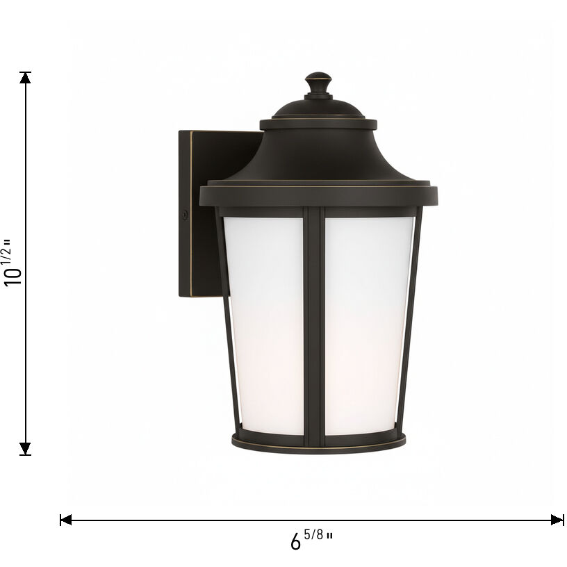 Portola 1 Light 10.5 inch Antique Bronze Outdoor Wall Lantern, Small