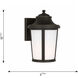 Portola 1 Light 10.5 inch Antique Bronze Outdoor Wall Lantern, Small