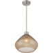 Elaris 1 Light 12.5 inch Brushed Nickel Pendant Ceiling Light