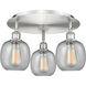 Belfast 3 Light 17.75 inch Satin Nickel Flush Mount Ceiling Light in Seedy