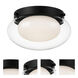 Caspian 1 Light 11 inch Matte Black Flush Mount Ceiling Light