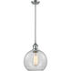 Ballston Athens 1 Light 8 inch Polished Chrome Pendant Ceiling Light in Clear Glass, Ballston